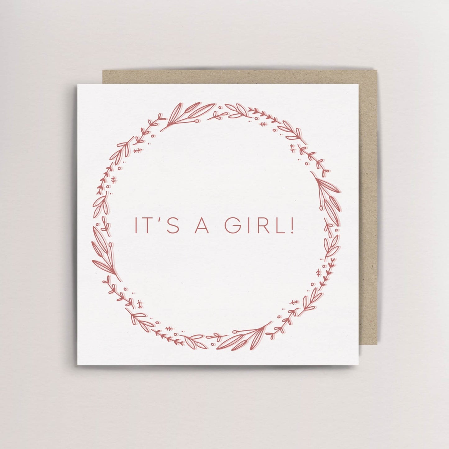 It's a girl new baby card