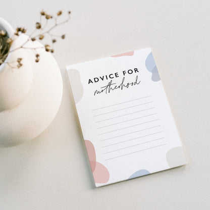 Baby shower new mum advice cards