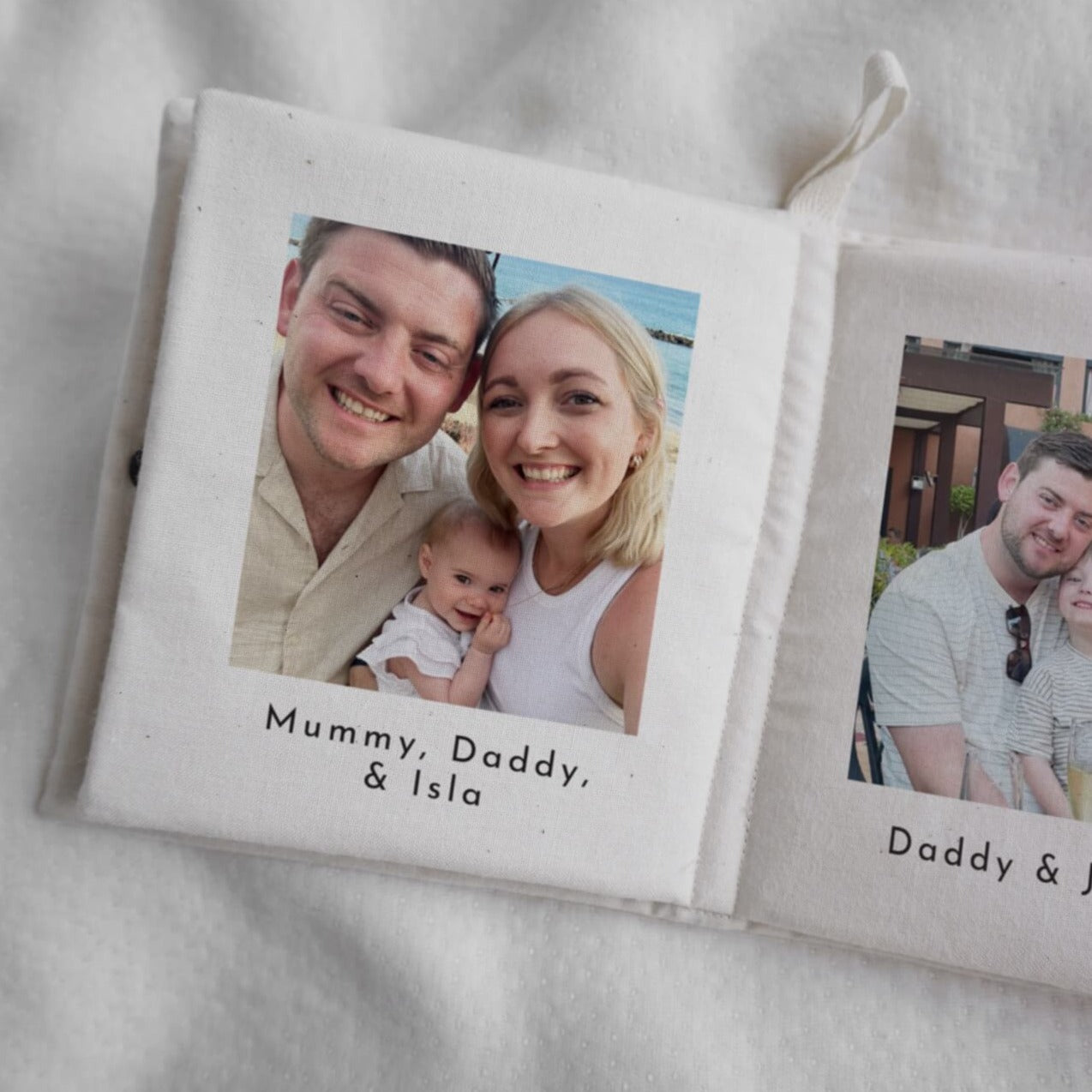 Personalised photo soft crinkle baby book - 10 photos