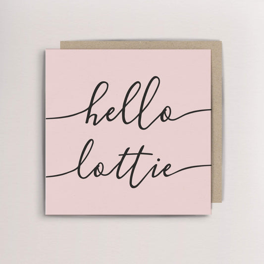 Personalised name new baby card