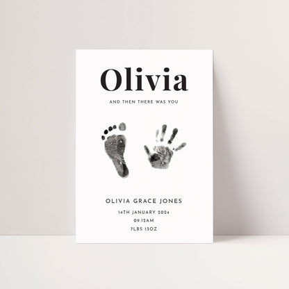 Personalised new baby print handprint/footprint kit
