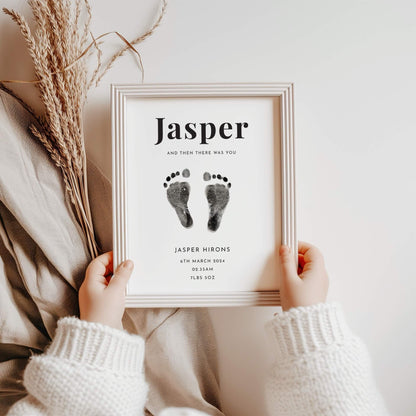 Personalised new baby print handprint/footprint kit
