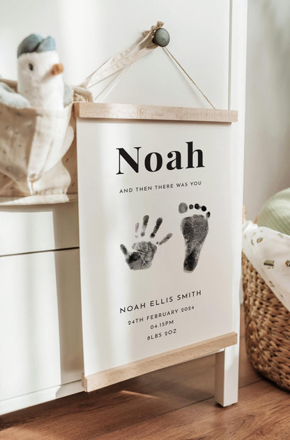 Personalised new baby print handprint/footprint kit