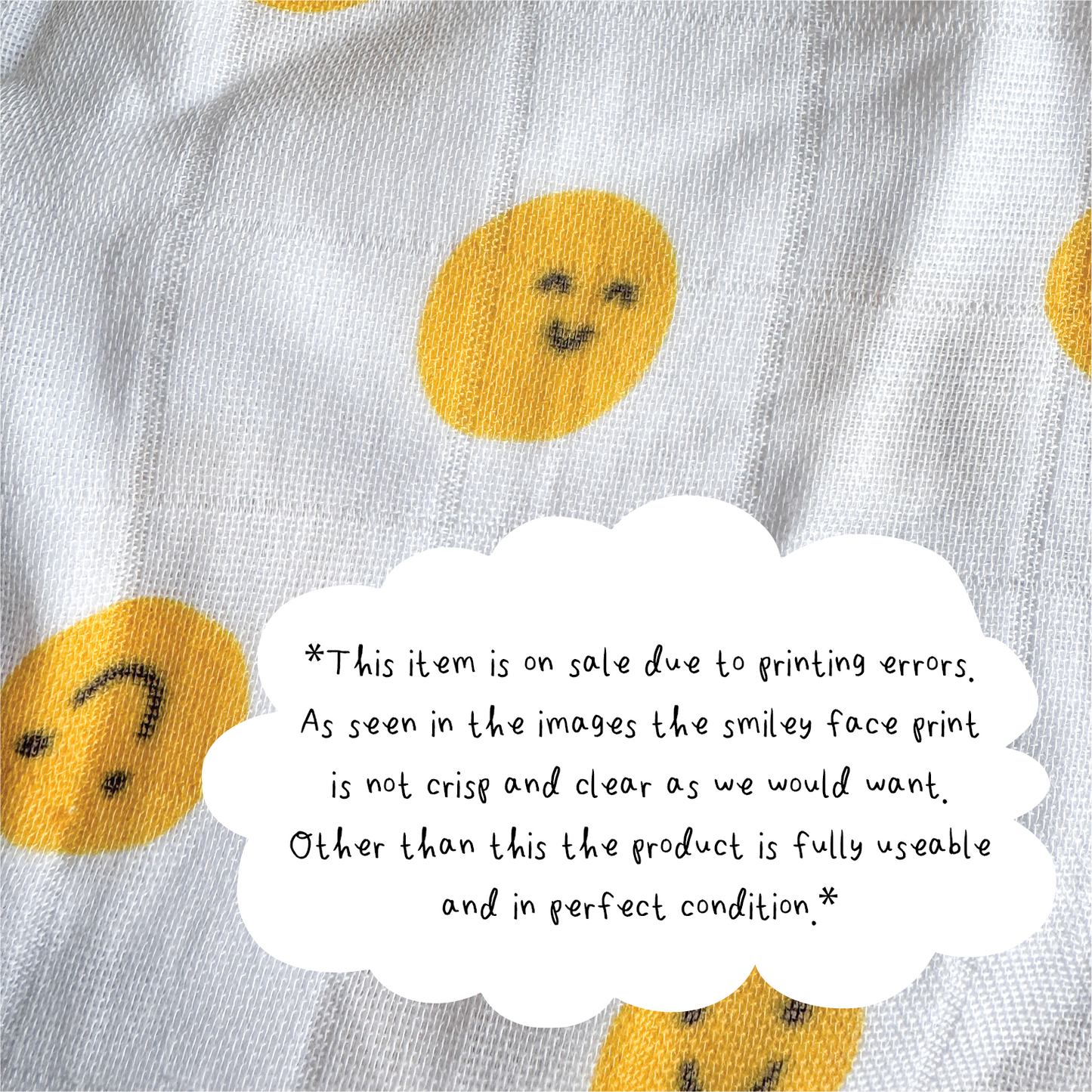 SECONDS SALE *Limited edition* The Happy News baby muslin blanket