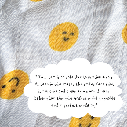 SECONDS SALE *Limited edition* The Happy News baby muslin blanket