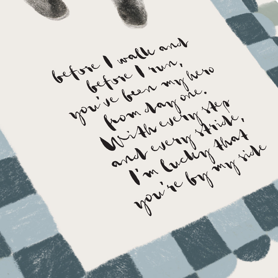 First father's day baby print footprint kit