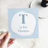 Personalised name Alphabet card Cards Paper and Wool