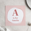 Personalised name Alphabet card Cards Paper and Wool