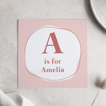 Personalised name Alphabet card Cards Paper and Wool