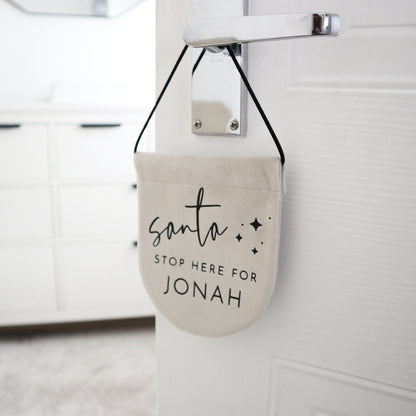 Personalised Santa stop here door hanger