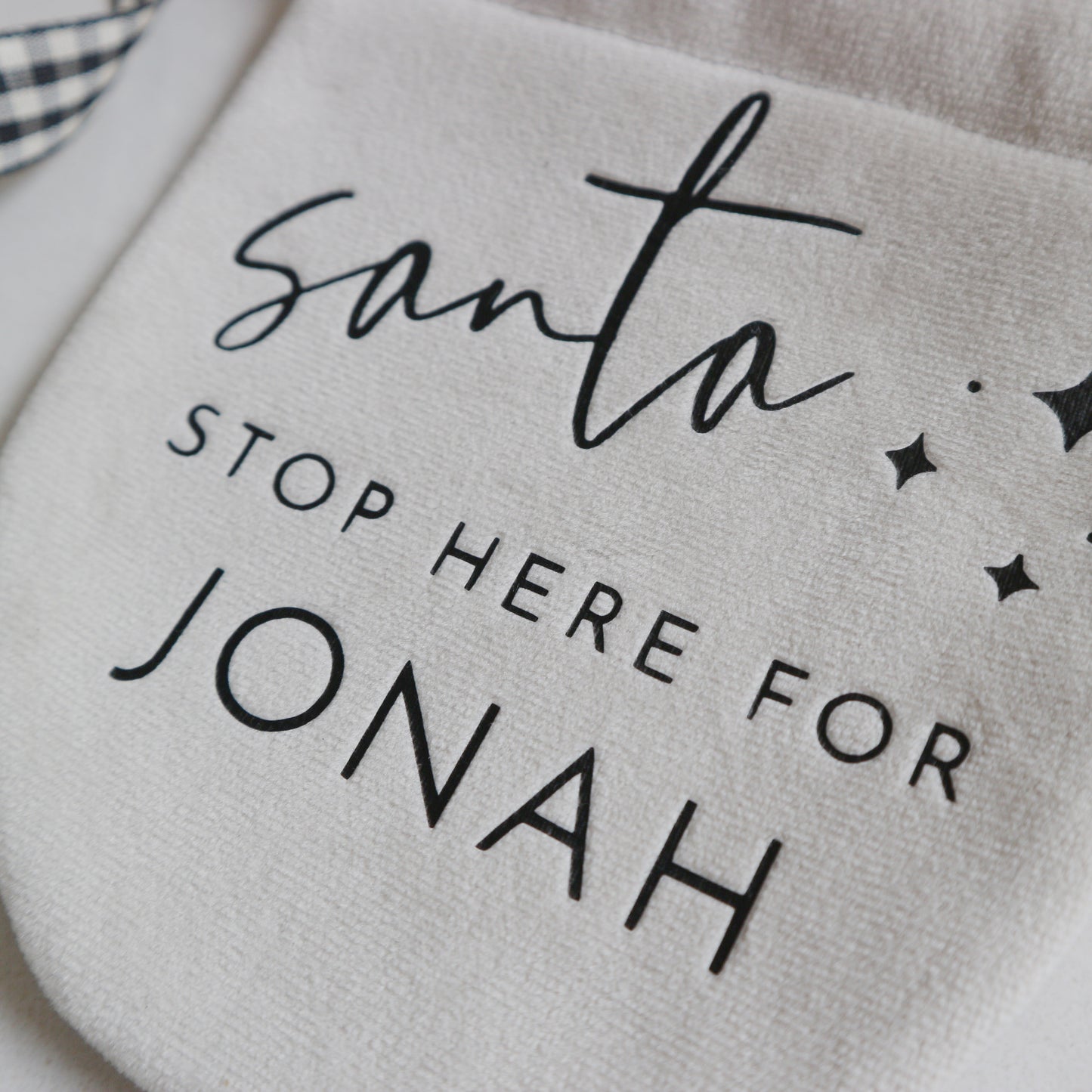 Personalised Santa stop here door hanger