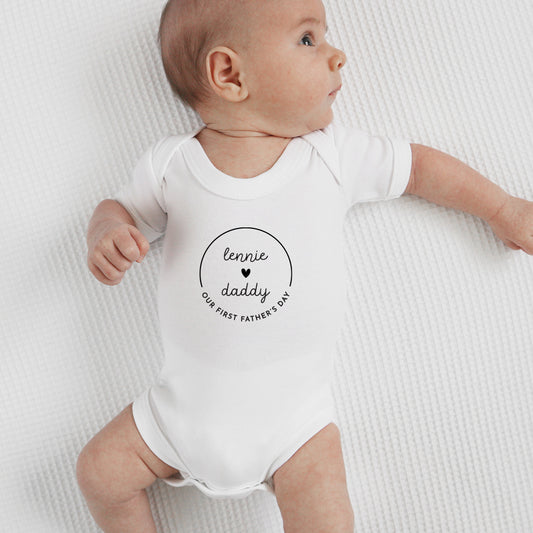 Personalised our first father's day bodysuit