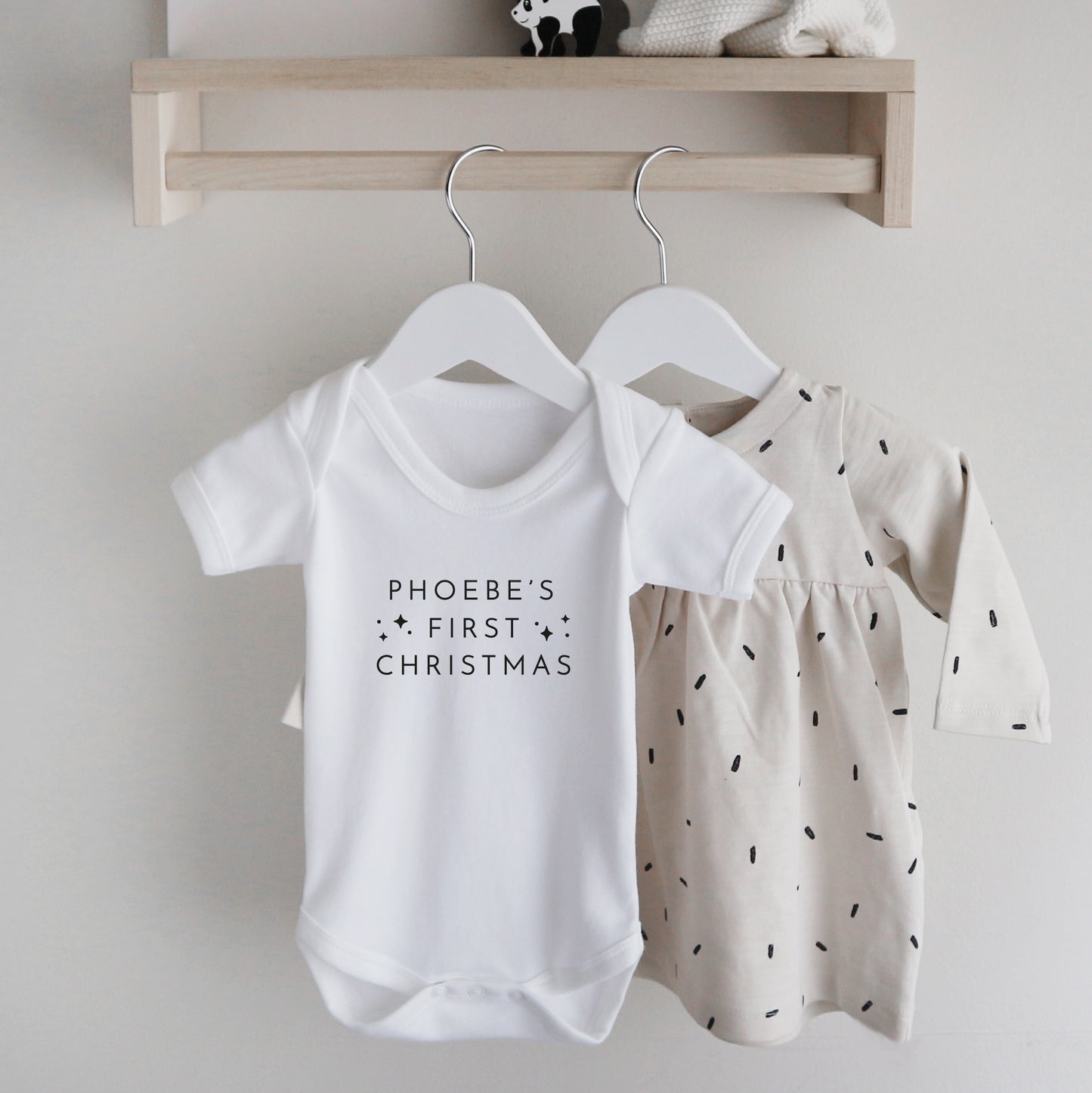 Personalised baby's first Christmas star bodysuit