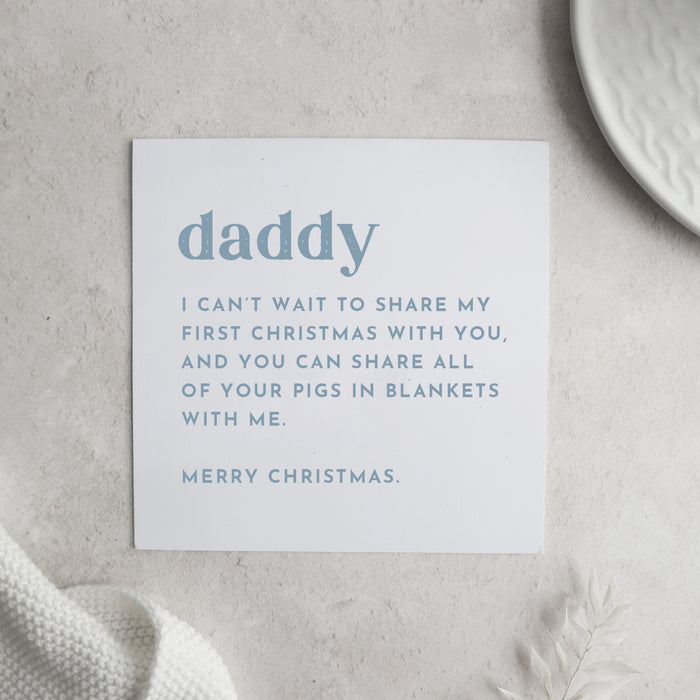 Personalised baby's first Christmas card