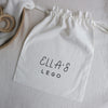 personalised toy bag - paper and wool