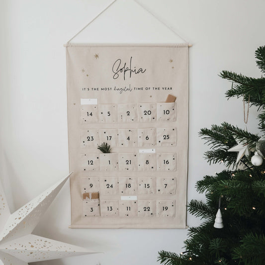 Personalised fabric Christmas advent calendar