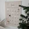 personalised fabric christmas advent calendar - paper and wool