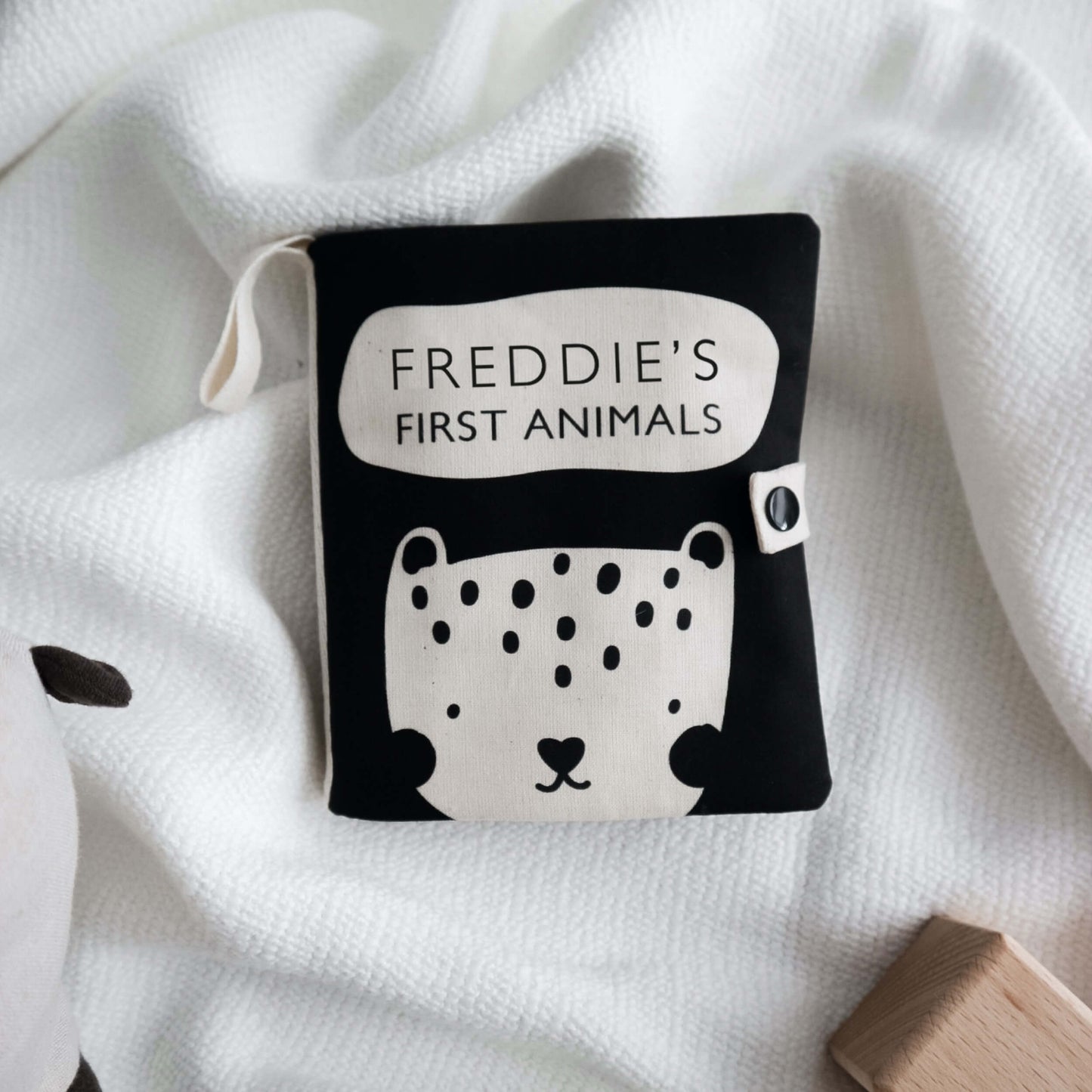 Personalised first animals soft crinkle baby book