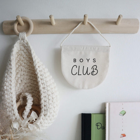 boys club banner nursery decoration