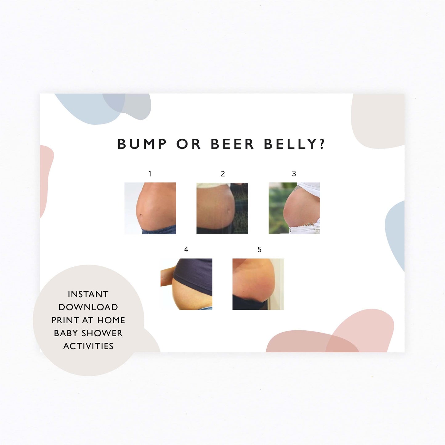 baby shower game - paper and wool
