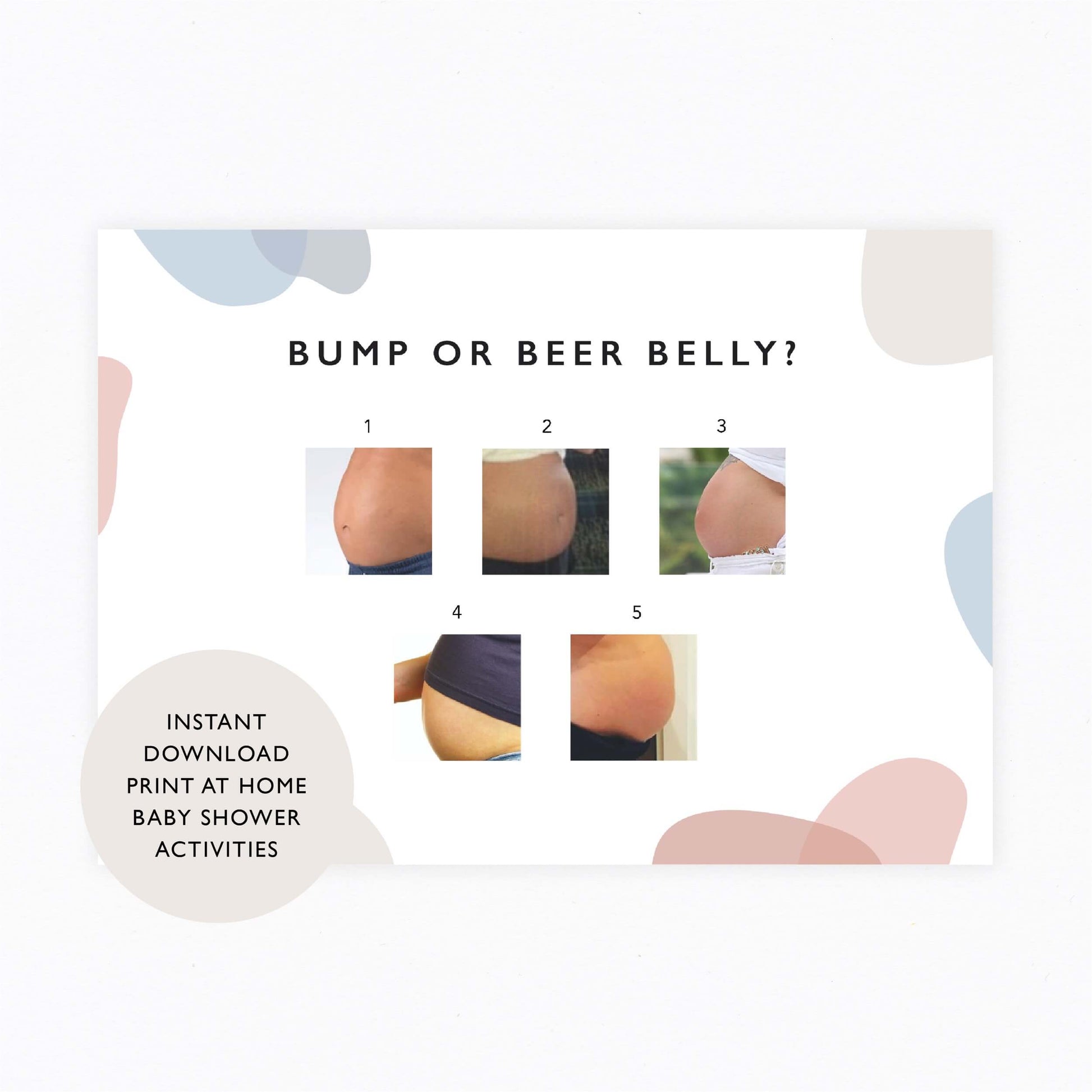 baby shower game - paper and wool