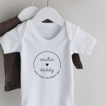 Personalised our first father's day bodysuit