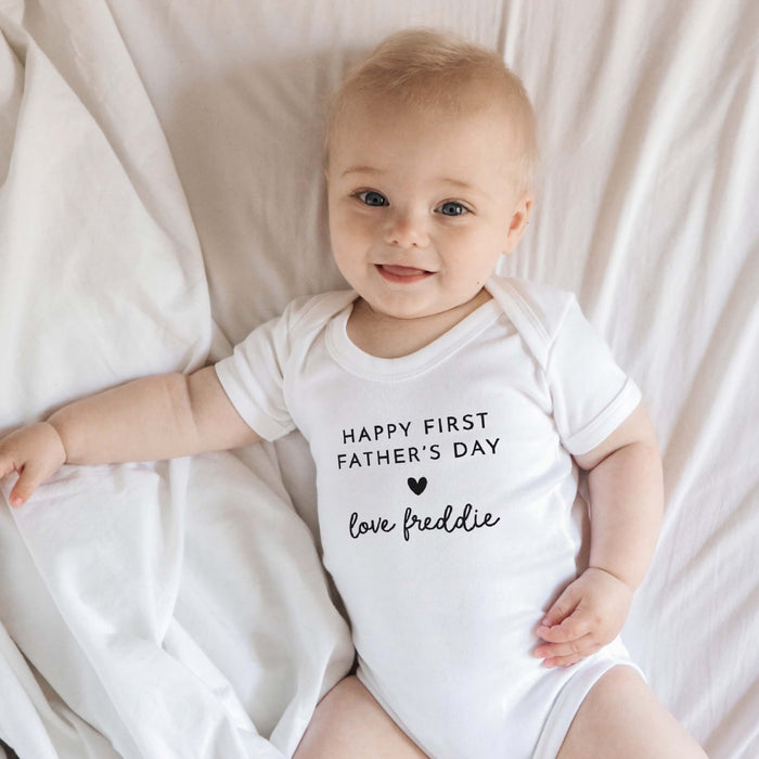 Personalised first father's day bodysuit