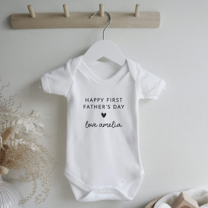 Personalised bodysuit and father's day card bundle
