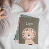 first word flashcards - paper and wool