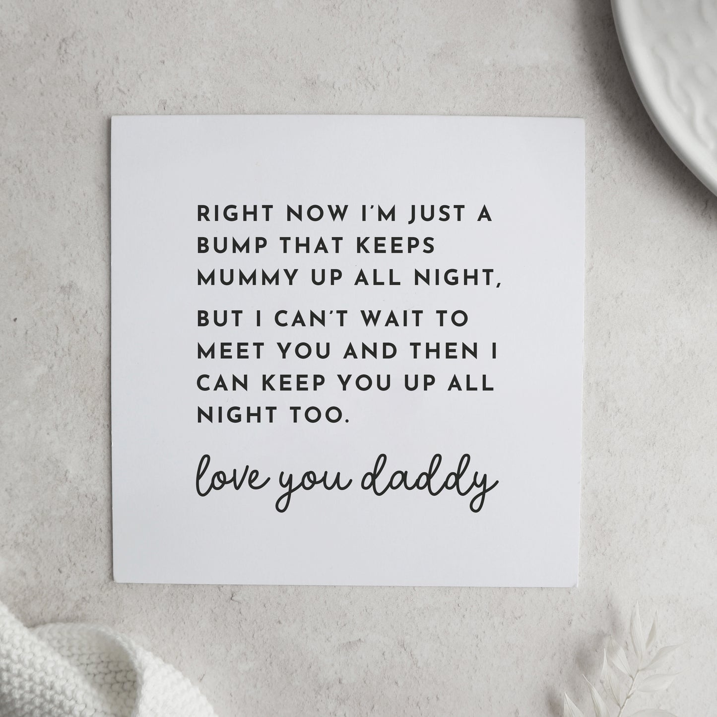 Father's day card from the bump