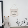 nursery banner decoration - paper and wool