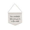 nursery banner decoration - paper and wool