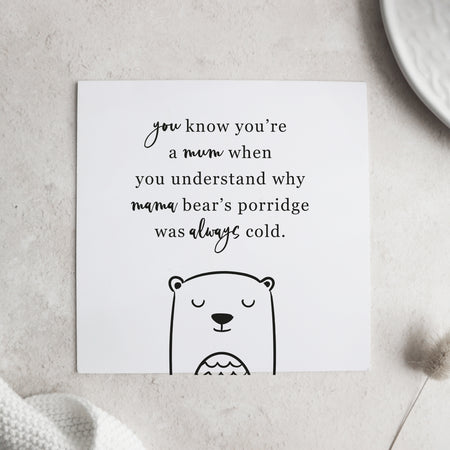 Mama bear mother's day card Cards Paper and Wool