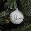 personalised ceramic Christmas bauble - paper and wool