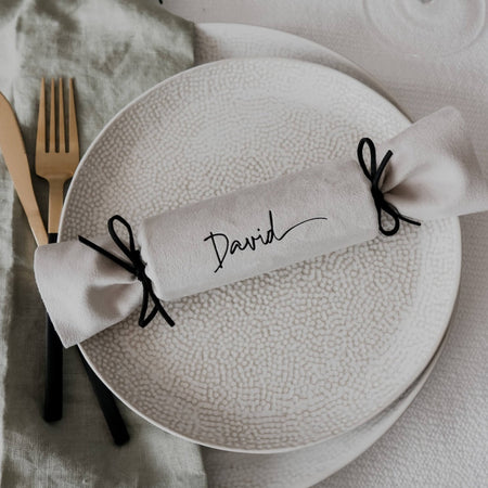 Personalised winter wedding favour - paper and wool