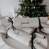 personalised christmas crackers - paper and wool