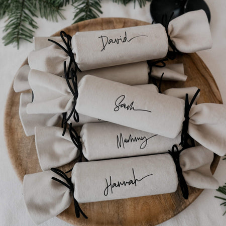 Personalised winter wedding favour - paper and wool
