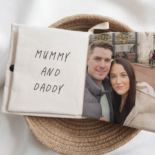 Personalised photo soft crinkle baby book - 5 photos