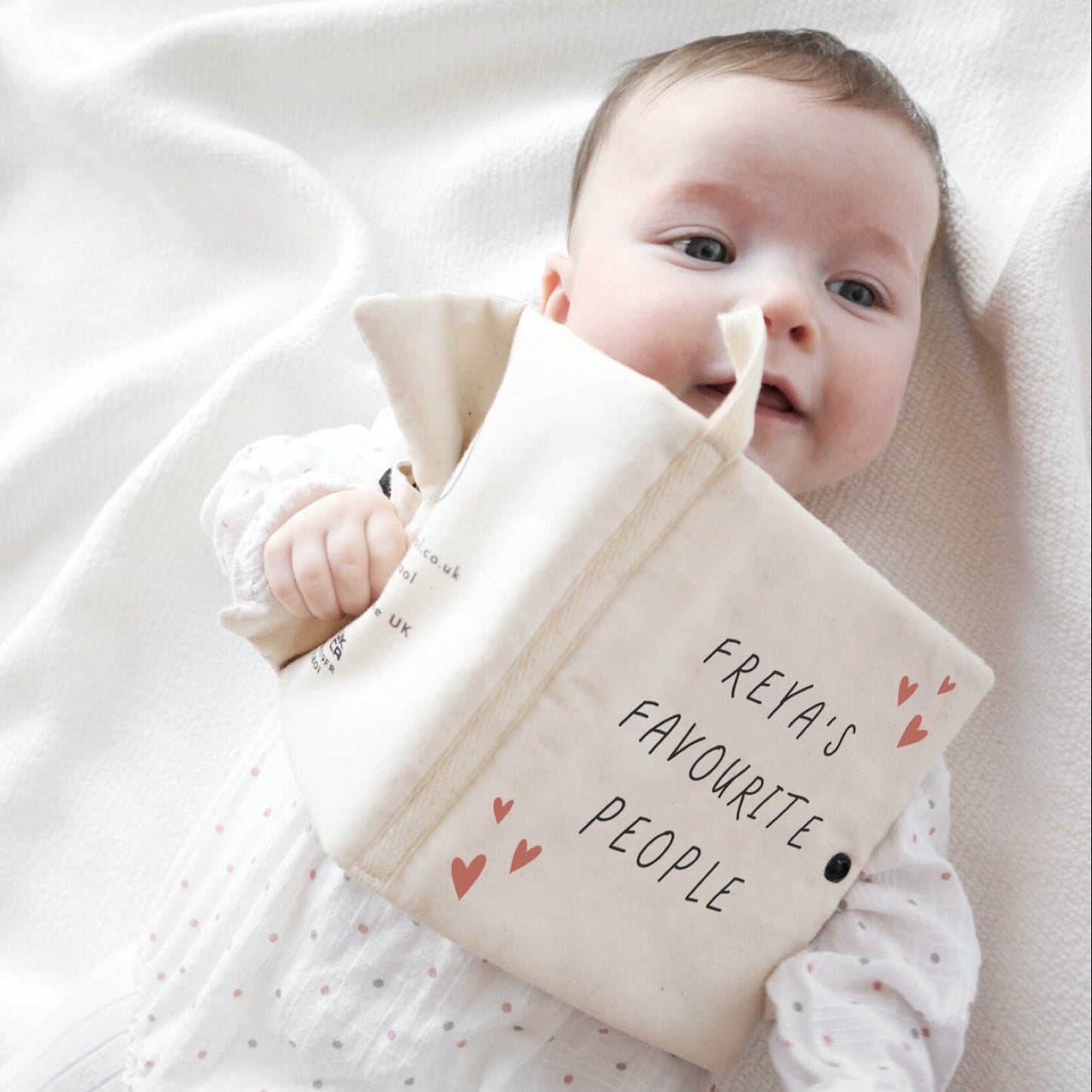 Personalised photo soft crinkle baby book - 5 photos