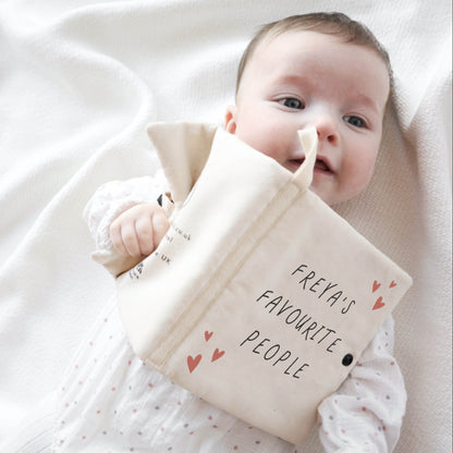 Personalised photo soft crinkle baby book - 5 photos