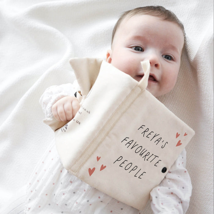 Personalised photo soft crinkle baby book