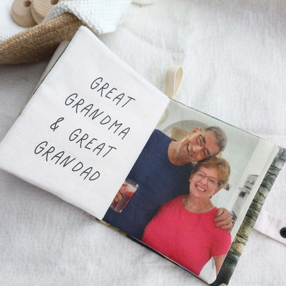 Personalised photo soft crinkle baby book - 5 photos