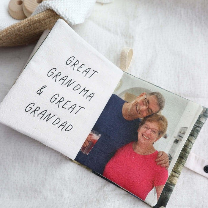 Personalised photo soft crinkle baby book