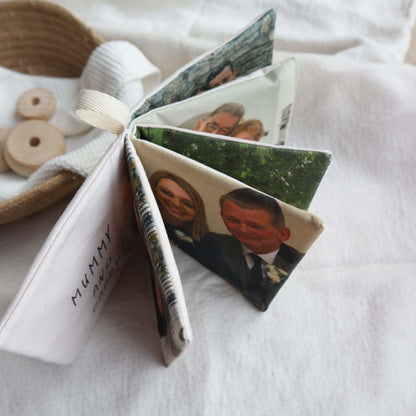 Personalised photo soft crinkle baby book - 5 photos