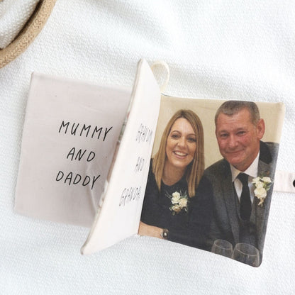 Personalised photo soft crinkle baby book - 5 photos