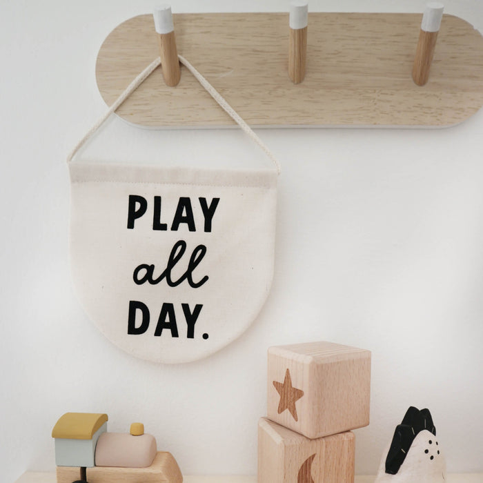 play all day banner nursery decorations