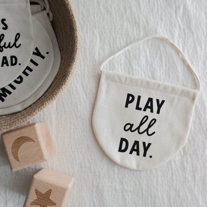 play all day banner nursery decorations