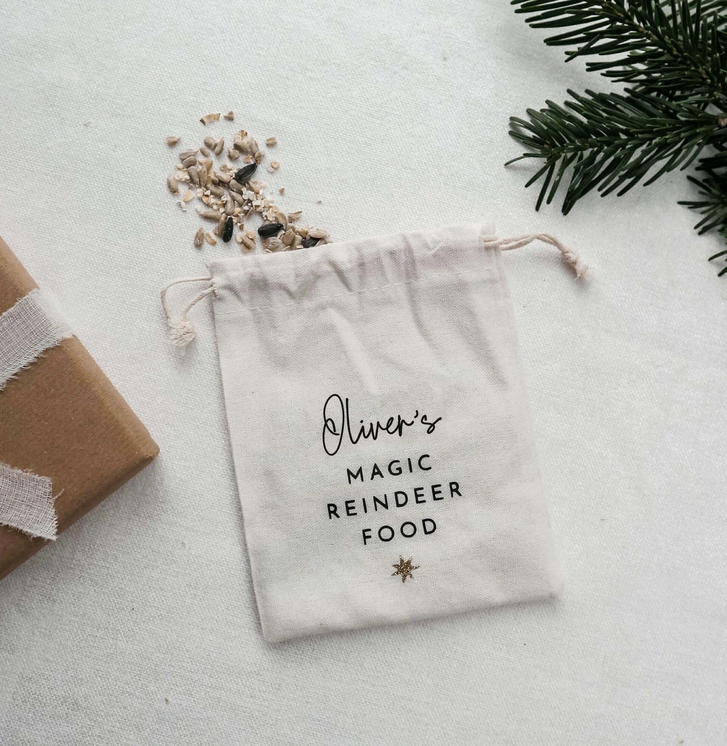 reindeer food - paper and wool
