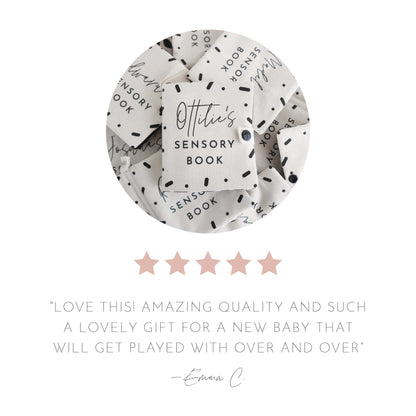 Personalised sensory soft crinkle baby book