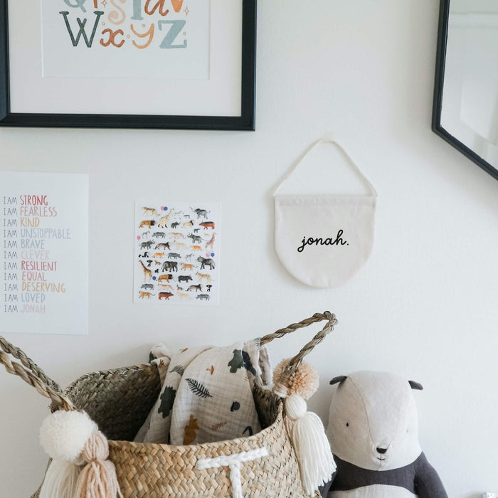 Personalised script name banner